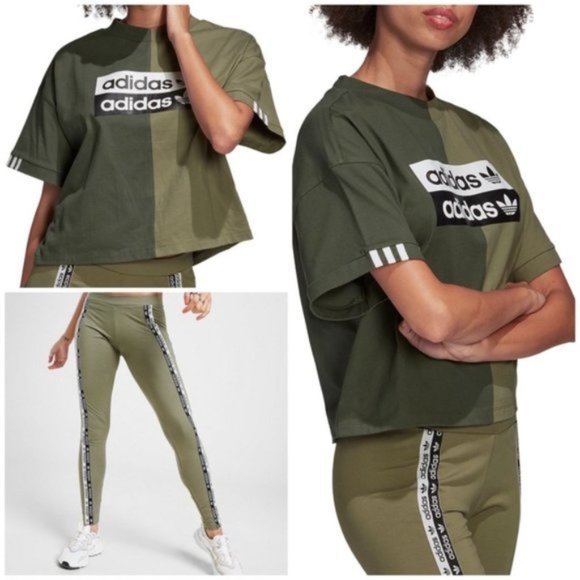 adidas Pants - New adidas 2 pc bundle t-shirt leggings set L